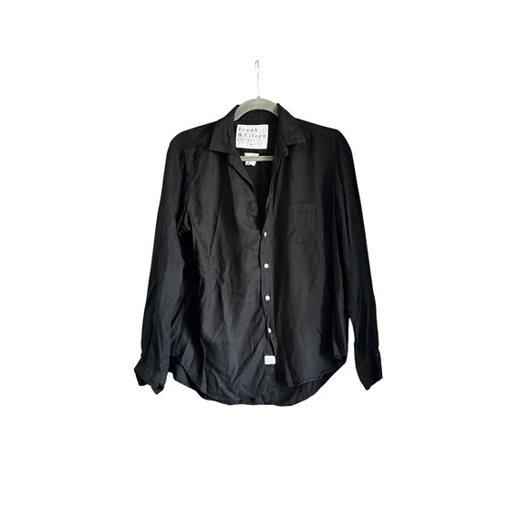 Frank & Eileen Eileen Striped Button Down Shirt XS Black Long Sleeve - Picture 1 of 5